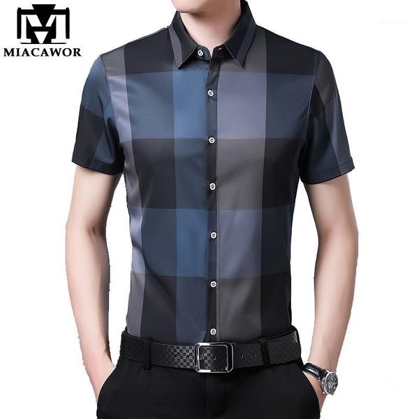 new summer short sleeve shirts men casual plaid shirt slim fit mens dress shirt camiseta masculina plus size c6801, White;black
new summer short sleeve shirts men casual plaid shirt slim fit mens dress shirt camiseta masculina plus size c6801, White;black