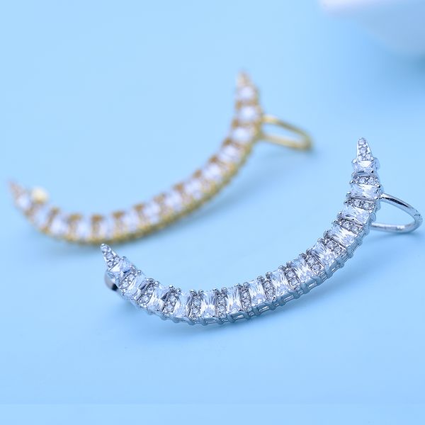 personality only 1pc punk ear cuff half round zircon crystal clips earrings for women moon design party ol style accessories, Silver
personality only 1pc punk ear cuff half round zircon crystal clips earrings for women moon design party ol style accessories, Silver