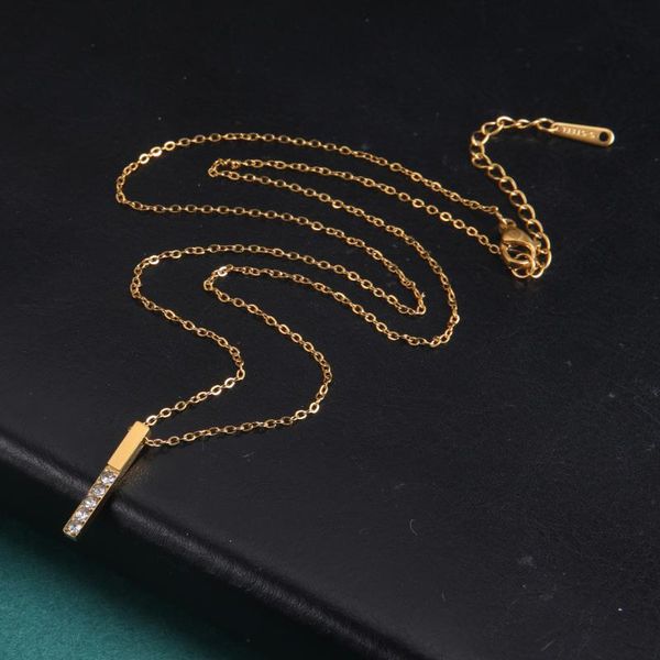 my shape rhinestone stick bar pendant necklaces for women stainless steel necklace choker fashion jewelry valentine's day gift, Silver
my shape rhinestone stick bar pendant necklaces for women stainless steel necklace choker fashion jewelry valentine's day gift, Silver