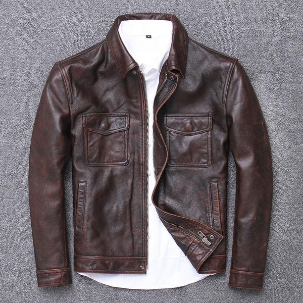 mens leather jackets motorcycle stand collar zipper pockets male genuine leather jacket biker fashion outerwear1, Black
mens leather jackets motorcycle stand collar zipper pockets male genuine leather jacket biker fashion outerwear1, Black