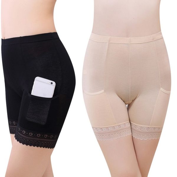 2020 boxer femme women soft cotton lace seamless safety summer under skirt shorts modal with pockets short feminino, White;black 
2020 boxer femme women soft cotton lace seamless safety summer under skirt shorts modal with pockets short feminino, White;black