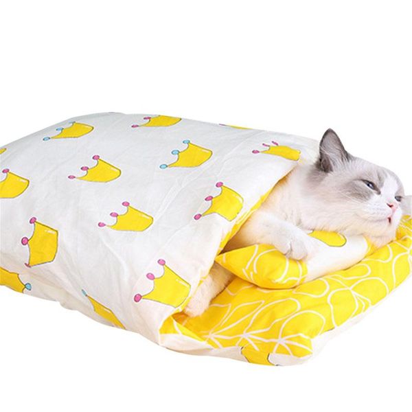 warm cat sleeping bag removable cat bed winter warm house small pet bed din889