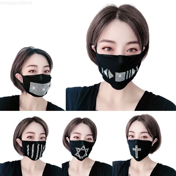 mask black dustproof washable reusable cotton rhinestone fashion face masks 8 patterns
mask black dustproof washable reusable cotton rhinestone fashion face masks 8 patterns
