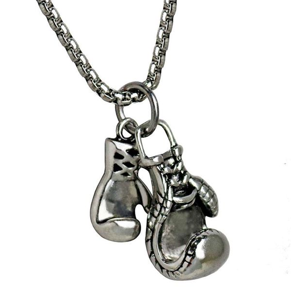 men gym pendant necklace stainless steel chain boxing glove male necklace hip hop biker sport fitness men jewelry, Silver 
men gym pendant necklace stainless steel chain boxing glove male necklace hip hop biker sport fitness men jewelry, Silver