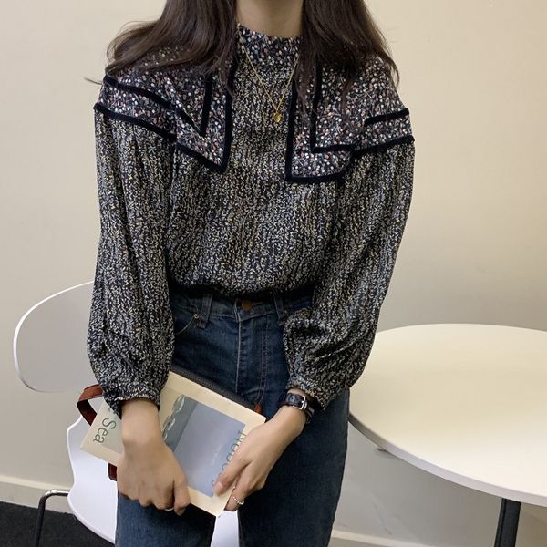 2021 New Fancy Korean Retro Blouse Floral Kimono Turtleneck Loose Lantern Flashlight Doll Sweet Female Shirt Lower Tops YY3D, White
2021 New Fancy Korean Retro Blouse Floral Kimono Turtleneck Loose Lantern Flashlight Doll Sweet Female Shirt Lower Tops YY3D, White