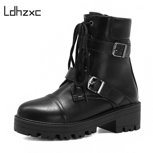 ldhzxc 2020 fashion buckle ladies ankle boots winter punk style mid heel platform boots for women sole shoes big size 42 431, Black
ldhzxc 2020 fashion buckle ladies ankle boots winter punk style mid heel platform boots for women sole shoes big size 42 431, Black