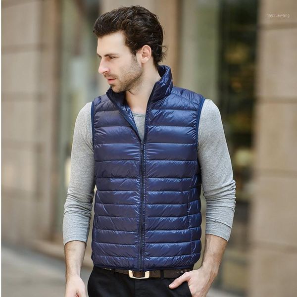 2019 winter men 90% white duck down vest ultralight sleeveless vests jacket men's stand collar large size loose packable vest1, Black
2019 winter men 90% white duck down vest ultralight sleeveless vests jacket men's stand collar large size loose packable vest1, Black