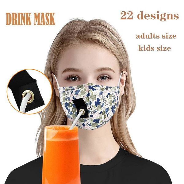 22 styles maks adults children drinking with hole for straw dustproof designer mask cotton mouth masks face cover
22 styles maks adults children drinking with hole for straw dustproof designer mask cotton mouth masks face cover