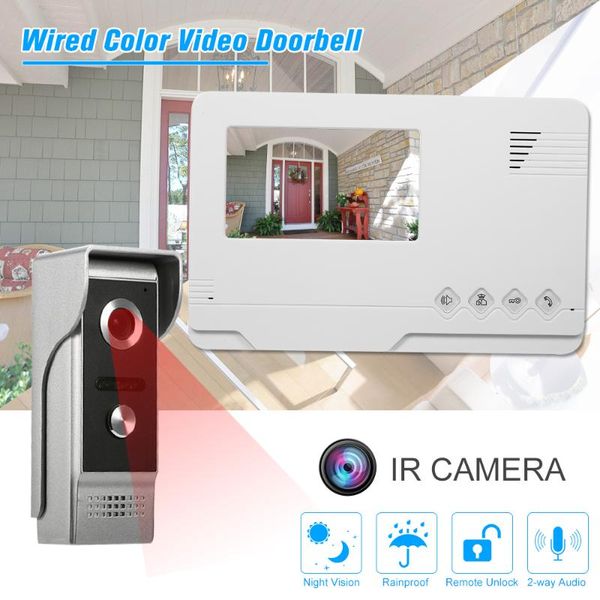 4.3 inch wired color video doorbell indoor monitor with ir-cut rainproof outdoor camera visual intercom remote video door phone
4.3 inch wired color video doorbell indoor monitor with ir-cut rainproof outdoor camera visual intercom remote video door phone