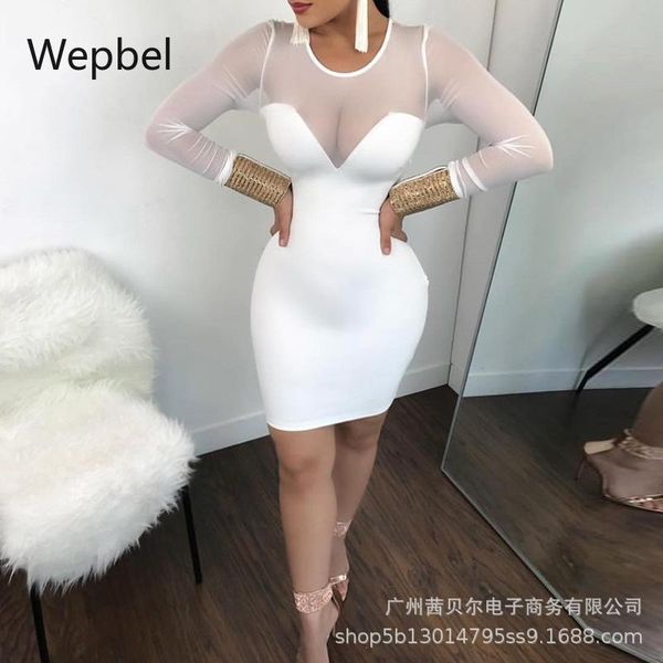 casual dresses wepbel white mesh stitching dress women high waist long sleeve solid color perspective slim fit bodycon, Black;gray
casual dresses wepbel white mesh stitching dress women high waist long sleeve solid color perspective slim fit bodycon, Black;gray