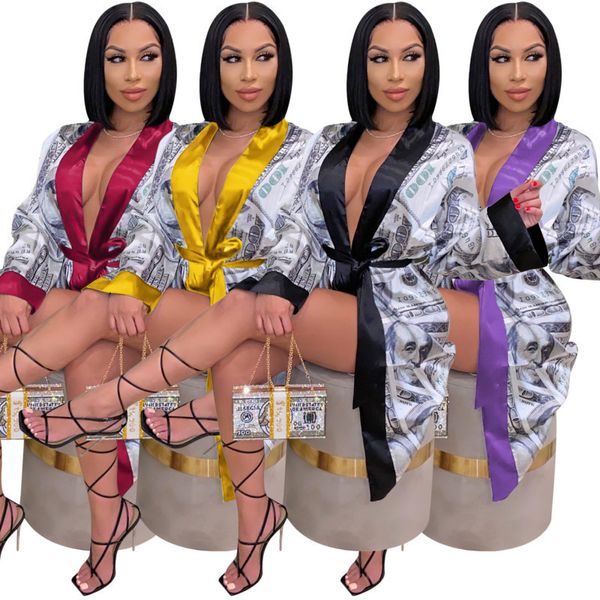 womens pajamas women casual fashion lingeries women sleepwear robes satin us dollar print lace up medium length nightgowns, Black;red
womens pajamas women casual fashion lingeries women sleepwear robes satin us dollar print lace up medium length nightgowns, Black;red