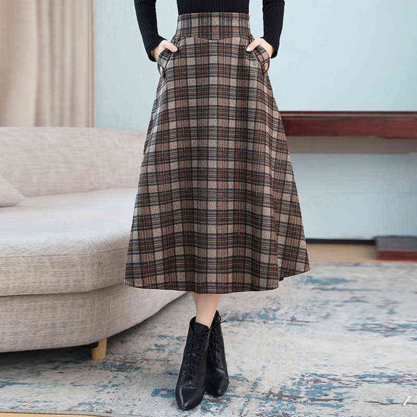 casual dresses woolen plaid women's 2022 autumn winter high waist slim a-line medium length large swing skirt, Black;gray
casual dresses woolen plaid women's 2022 autumn winter high waist slim a-line medium length large swing skirt, Black;gray