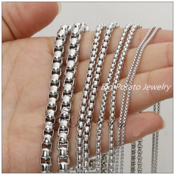 5/10meter wholesale diy jewelry tone box chain 316l stainless steel silver color mens womens necklaces in bulk 1-5mm width
5/10meter wholesale diy jewelry tone box chain 316l stainless steel silver color mens womens necklaces in bulk 1-5mm width