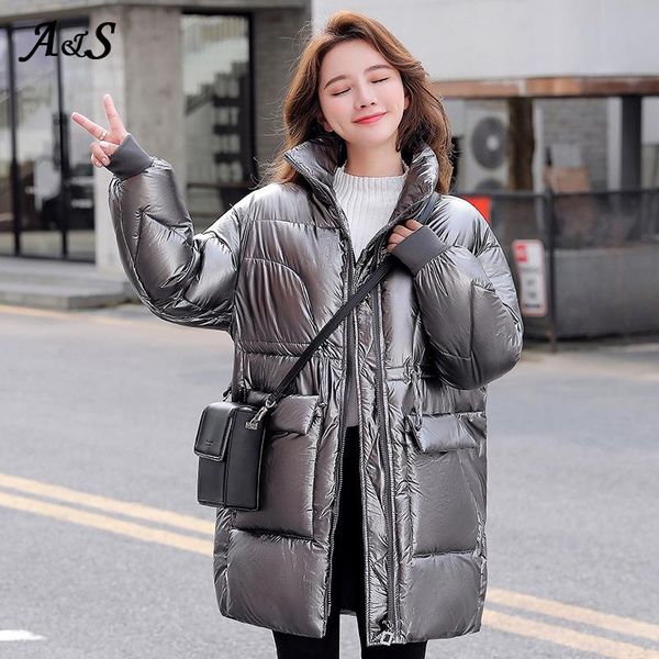 women's down & parkas anbenser jacket parka casual slim winter bread coat female oversized outerwear bright jackets plus size, Black
women's down & parkas anbenser jacket parka casual slim winter bread coat female oversized outerwear bright jackets plus size, Black