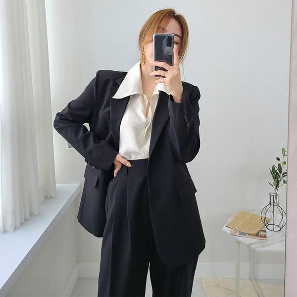 women's two piece pants luxury business fashion suit street black women tuxedo uniform pant loose komplet damski womens clothing eg50xf, White
women's two piece pants luxury business fashion suit street black women tuxedo uniform pant loose komplet damski womens clothing eg50xf, White