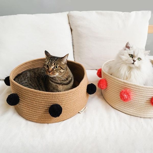 cat beds & furniture bed pet kennel soft hand-woven basket for puppy dog sleeping breathable and portable supplies summer winter
cat beds & furniture bed pet kennel soft hand-woven basket for puppy dog sleeping breathable and portable supplies summer winter
