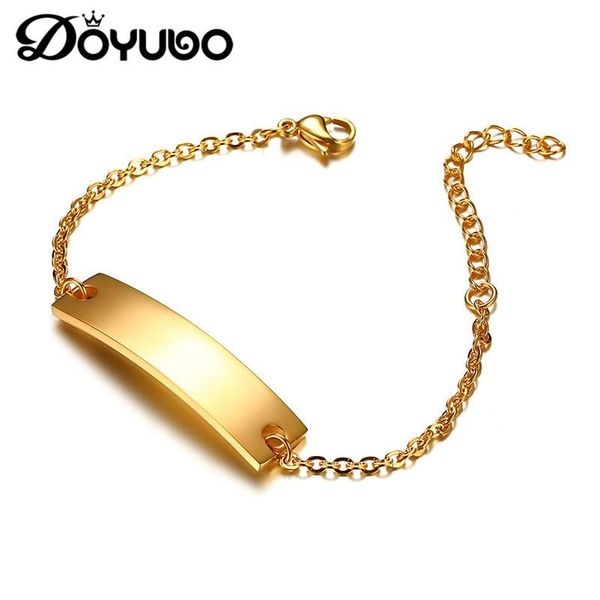 link, chain doyubo women's office style bracelets 316l stainless steel silver / gold rose curved retangle bangles accessories dd052, Black
link, chain doyubo women's office style bracelets 316l stainless steel silver / gold rose curved retangle bangles accessories dd052, Black