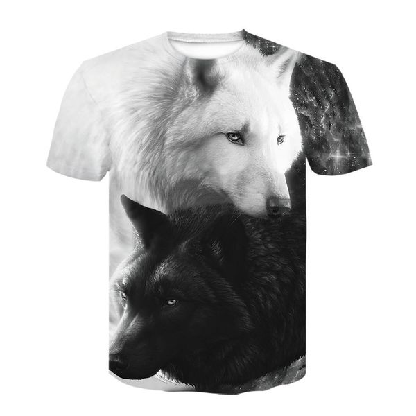fashion 2020 new cool t-shirt men/women harajuku two black and white wolf 3d tshirt print short sleeve summer oversized tee, White;black
fashion 2020 new cool t-shirt men/women harajuku two black and white wolf 3d tshirt print short sleeve summer oversized tee, White;black
