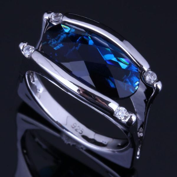 cluster rings amazing oval blue cubic zirconia white cz silver plated ring v0659, Golden;silver
cluster rings amazing oval blue cubic zirconia white cz silver plated ring v0659, Golden;silver