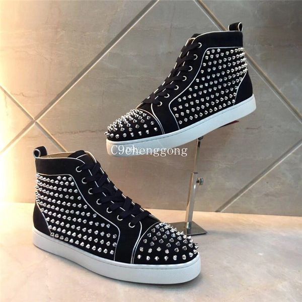 t-quality designer sneakers red bottom studded spikes luxury men and women casual party wedding suede leather sneaker popular dress wedding, Black
t-quality designer sneakers red bottom studded spikes luxury men and women casual party wedding suede leather sneaker popular dress wedding, Black