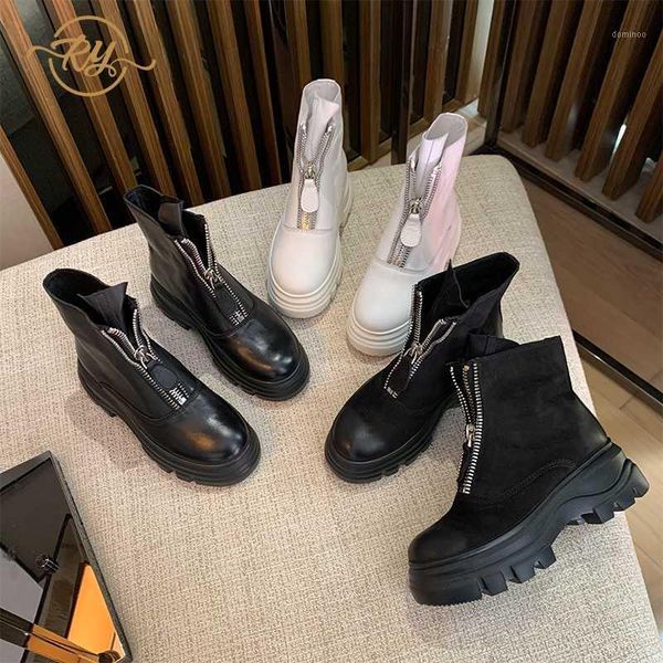 ry-relaa women boots genuine leather platform boots 2020 fashion autumn high heel ins winter women for1, Black
ry-relaa women boots genuine leather platform boots 2020 fashion autumn high heel ins winter women for1, Black