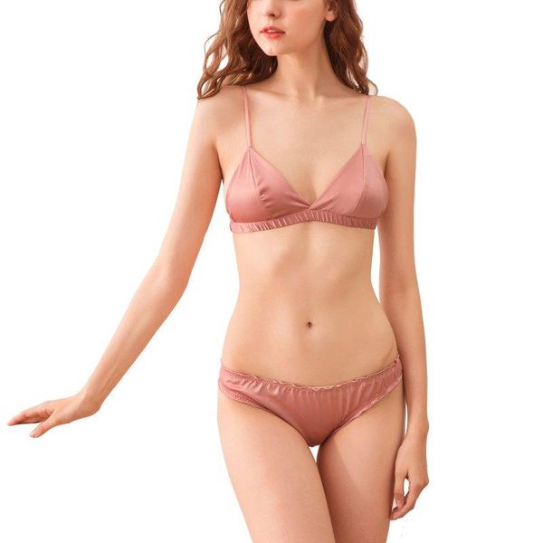 bras sets bralette wire satin bra set thin triangle cups solid color & brief lingerie underwear women brassiere, Red;black
bras sets bralette wire satin bra set thin triangle cups solid color & brief lingerie underwear women brassiere, Red;black