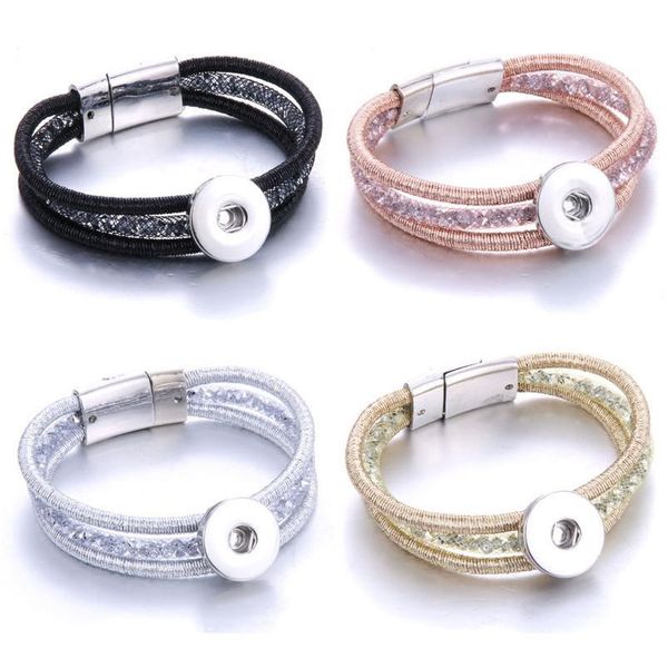 new magnet buckle 18mm snap button bracelet & bangle multi-turn leather rope bracelet fit 18mm diy snap button bbyznx, Golden;silver
new magnet buckle 18mm snap button bracelet & bangle multi-turn leather rope bracelet fit 18mm diy snap button bbyznx, Golden;silver