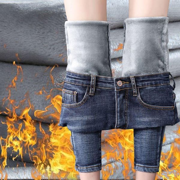 women's jeans 2021 women winter slim stretch denim trousers blue washed fleeces thickening female casual pencil pants jean p1698
women's jeans 2021 women winter slim stretch denim trousers blue washed fleeces thickening female casual pencil pants jean p1698