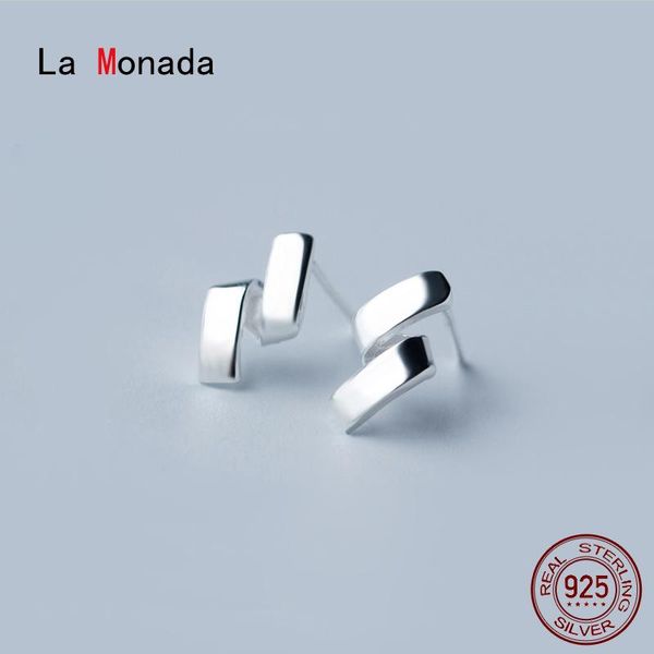 la monada women stud earrings korean 925 sterling silver earrings for women jewelry distortion line women's stylish, Golden;silver
la monada women stud earrings korean 925 sterling silver earrings for women jewelry distortion line women's stylish, Golden;silver