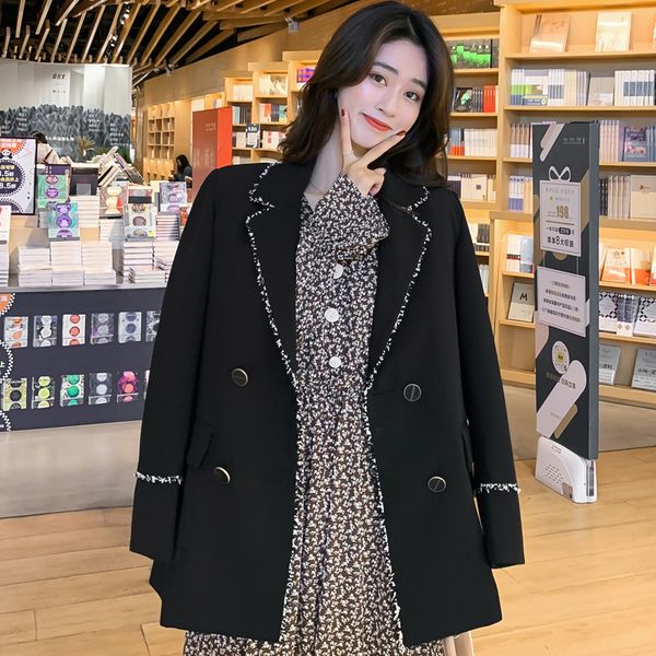 2021 new small female korean of the wind net red black suit ladies casual jacket new rsjt, White;black
2021 new small female korean of the wind net red black suit ladies casual jacket new rsjt, White;black