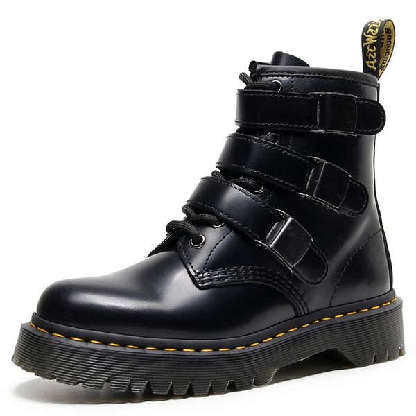 2020 women's new cow leather flip buckle side zipper 8-eye martin black british fashion motorcycle short boots zuu3
2020 women's new cow leather flip buckle side zipper 8-eye martin black british fashion motorcycle short boots zuu3