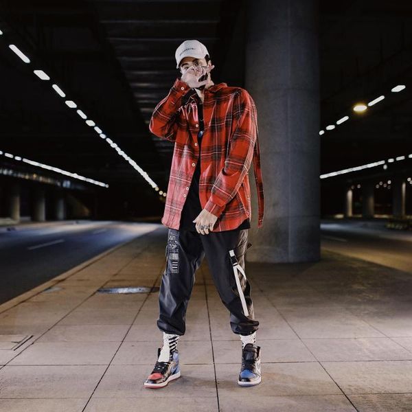 men's casual shirts luzhoulong men shirt long sleeve for fit fashion hip hop street wear red plaid harajuku cotton polyester, White;black
men's casual shirts luzhoulong men shirt long sleeve for fit fashion hip hop street wear red plaid harajuku cotton polyester, White;black