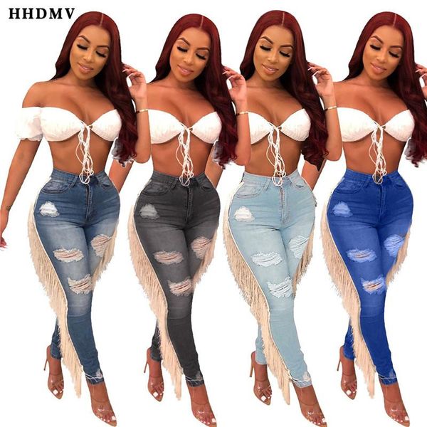 hhdmv me311 personality high street style long pants buttons high waist pockets tassel decoration broken hole jeans long pants, Blue
hhdmv me311 personality high street style long pants buttons high waist pockets tassel decoration broken hole jeans long pants, Blue