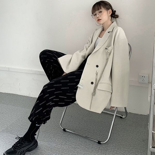 2021 new korean women designer split coat casual work office lady blazer long double breasted female business suit jacket rewt, White;black
2021 new korean women designer split coat casual work office lady blazer long double breasted female business suit jacket rewt, White;black