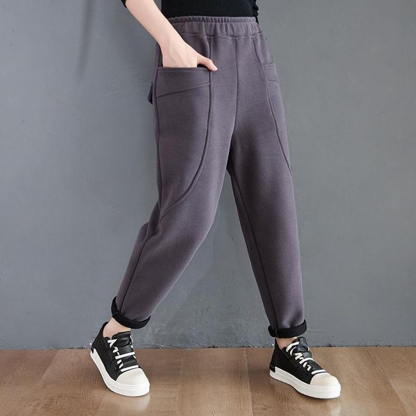 winter 2021 new women pants thick loose fleece elastic waist harem solid color pockets casual trousers female yoyikamomo, Black;white
winter 2021 new women pants thick loose fleece elastic waist harem solid color pockets casual trousers female yoyikamomo, Black;white