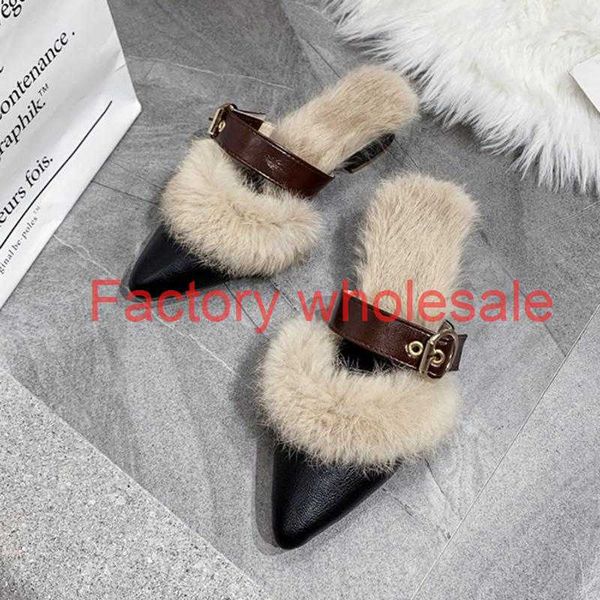 fall/winter vintage fashion women pointed toe slipper plush lining low heels outsides ladies slides mules shoes, Black
fall/winter vintage fashion women pointed toe slipper plush lining low heels outsides ladies slides mules shoes, Black