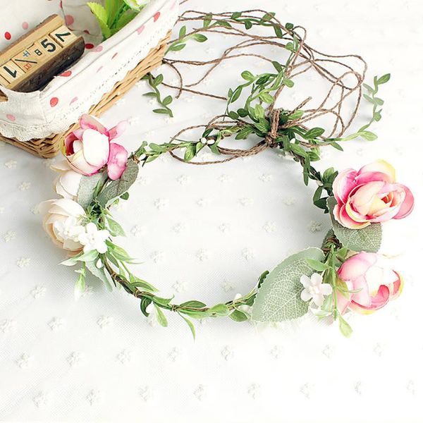 fashion handmade flower wreath headband for wedding event decoration, wreath flower headdress travel beach decor.,party supplies
fashion handmade flower wreath headband for wedding event decoration, wreath flower headdress travel beach decor.,party supplies