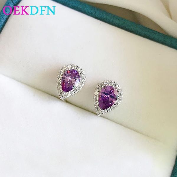 stud oekdfn real 925 sterling silver earrings water drop amethyst gemstone romantic cute ear studs/earrings for women fine jewelry, Golden;silver
stud oekdfn real 925 sterling silver earrings water drop amethyst gemstone romantic cute ear studs/earrings for women fine jewelry, Golden;silver