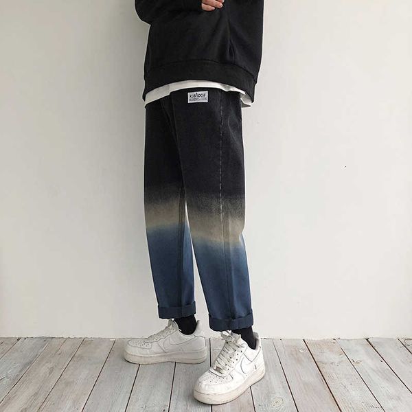 2020 autumn men's gradual change color baggy casual pants black homme jeans classic style cargo pocket male trousers size -2xl, Blue
2020 autumn men's gradual change color baggy casual pants black homme jeans classic style cargo pocket male trousers size -2xl, Blue