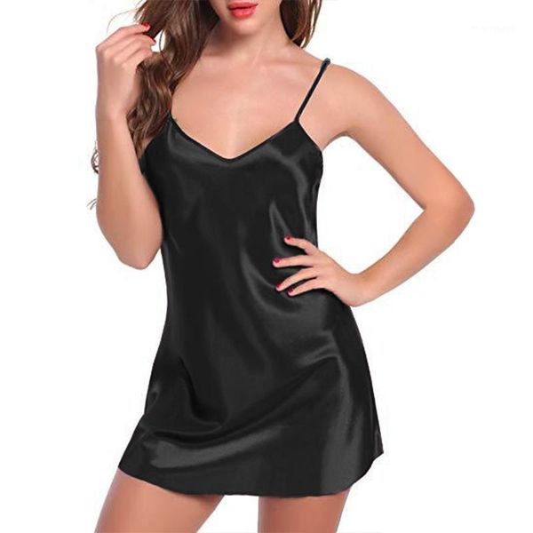 women's sleepwear solid silk mini dress nightdress 2021 summer women lace nightgown sleeveless v-neck robe sets plus size1, Black;red
women's sleepwear solid silk mini dress nightdress 2021 summer women lace nightgown sleeveless v-neck robe sets plus size1, Black;red