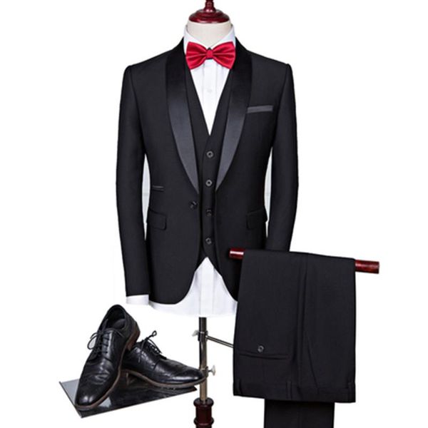 3 pieces set men's business blazers coat / male slim fit color matching collar suit tuxedo leisure jacket pants vest wedding, White;black
3 pieces set men's business blazers coat / male slim fit color matching collar suit tuxedo leisure jacket pants vest wedding, White;black