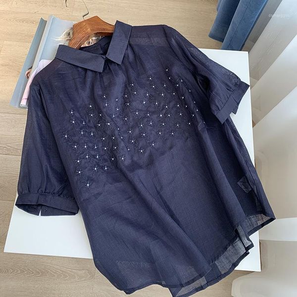 women shirt spring / summer 2020 new shirt casual loose embroidery comfortable breathable women1, White
women shirt spring / summer 2020 new shirt casual loose embroidery comfortable breathable women1, White