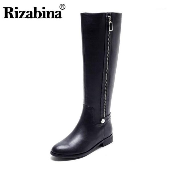 rizabina cow leather knee high boots for women simple solid color round toe side zipper long boots woman footwear size 34-421, Black
rizabina cow leather knee high boots for women simple solid color round toe side zipper long boots woman footwear size 34-421, Black