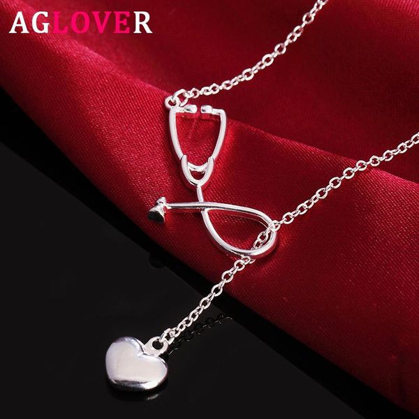 chains aglover 925 sterling silver 18 inch heart pendant necklace for woman man fashion charm wedding jewelry gift
chains aglover 925 sterling silver 18 inch heart pendant necklace for woman man fashion charm wedding jewelry gift