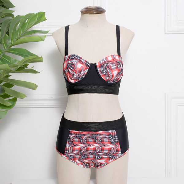 new scottish plaid print swimwear women's steel bracket gathered high waist split b family swimsuit
new scottish plaid print swimwear women's steel bracket gathered high waist split b family swimsuit