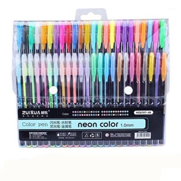48 colors gel pens pastel glitter fluorescent metallic color marker pen school students stationery office supplies1, Black;red
48 colors gel pens pastel glitter fluorescent metallic color marker pen school students stationery office supplies1, Black;red
