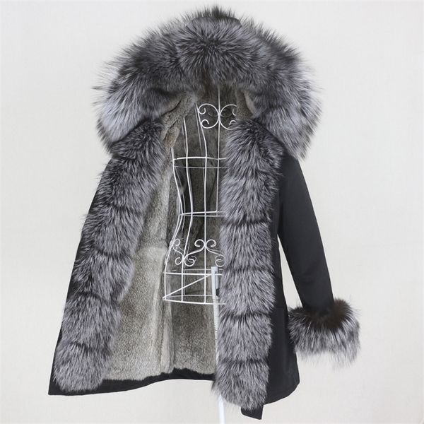 oftbuy waterproof winter jacket women long parka real rabbit fur coat natural raccoon fox fur collar hood warm streetwear 201103, Black
oftbuy waterproof winter jacket women long parka real rabbit fur coat natural raccoon fox fur collar hood warm streetwear 201103, Black