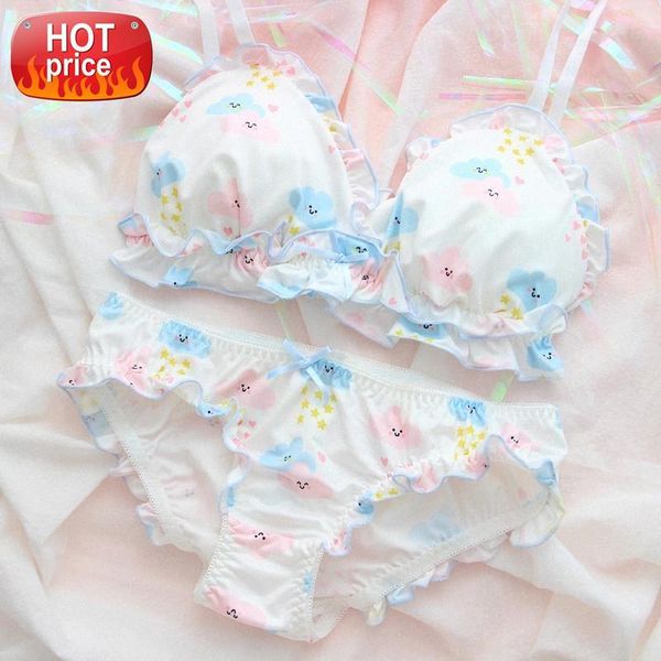 cute japanese wiresoft underwear sleep intimates set kawaii lolita color white ultra thin bra bra and panty set #nc34, Black;white
cute japanese wiresoft underwear sleep intimates set kawaii lolita color white ultra thin bra bra and panty set #nc34, Black;white