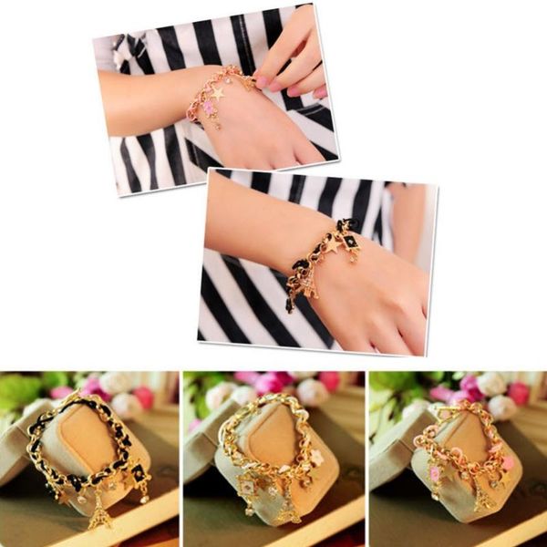charms 3 style bracelets with star towel dangles for women jewelry fashion accessories pulsera de mujer, Golden;silver
charms 3 style bracelets with star towel dangles for women jewelry fashion accessories pulsera de mujer, Golden;silver