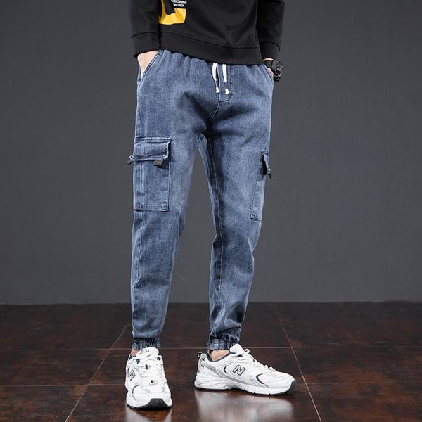 men's jeans autumn fashion high mens safari style straight elastic waist cargi men pants blue
men's jeans autumn fashion high mens safari style straight elastic waist cargi men pants blue